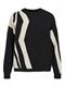 OBJRAY LO L/S KNIT PULLOVER AOP NOOS black1
