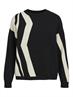 OBJRAY LO L/S KNIT PULLOVER AOP NOOS black1
