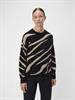 OBJRAY LO L/S KNIT PULLOVER AOP NOOS black2