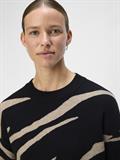 OBJRAY LO L/S KNIT PULLOVER AOP NOOS black2