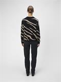OBJRAY LO L/S KNIT PULLOVER AOP NOOS black2