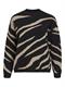 OBJRAY LO L/S KNIT PULLOVER AOP NOOS black2