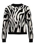 OBJRAY LO L/S KNIT PULLOVER AOP NOOS black3