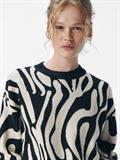 OBJRAY LO L/S KNIT PULLOVER AOP NOOS black3