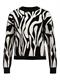 OBJRAY LO L/S KNIT PULLOVER AOP NOOS black3