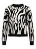 OBJRAY LO L/S KNIT PULLOVER AOP NOOS black3