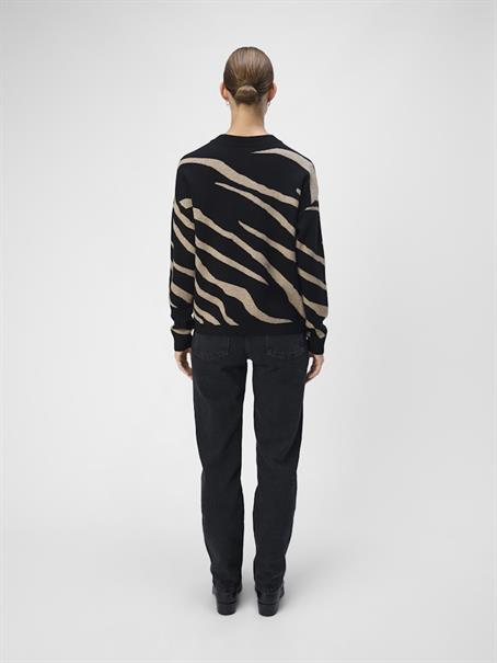 OBJRAY LO L/S KNIT PULLOVER AOP NOOS black5