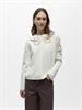 OBJREYNARD CUTOUT O-NECK PULLOVER DIV cloud dancer