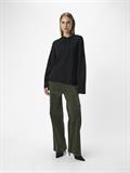 OBJREYNARD L/S LO KNIT HOODIE DIV black