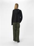OBJREYNARD L/S LO KNIT HOODIE DIV black