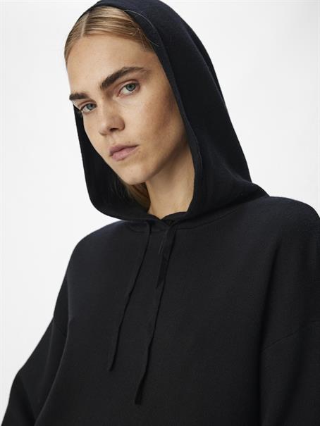OBJREYNARD L/S LO KNIT HOODIE DIV black