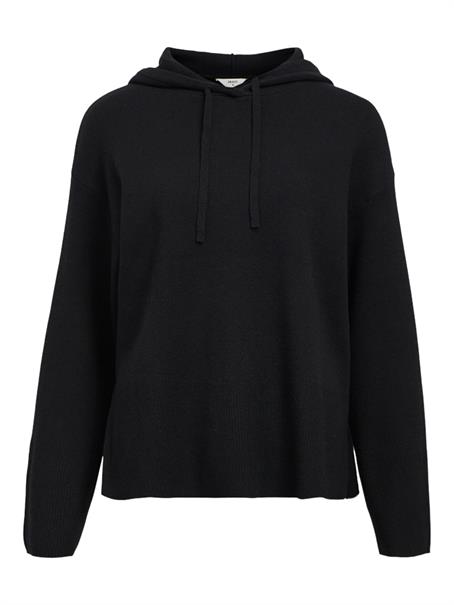 OBJREYNARD L/S LO KNIT HOODIE DIV black