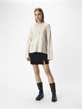 OBJREYNARD L/S LO KNIT HOODIE DIV silver gray