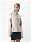OBJREYNARD L/S LO KNIT HOODIE DIV silver gray
