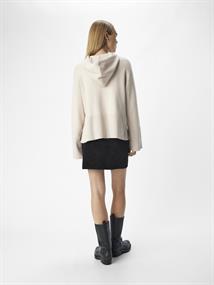 OBJREYNARD L/S LO KNIT HOODIE DIV silver gray