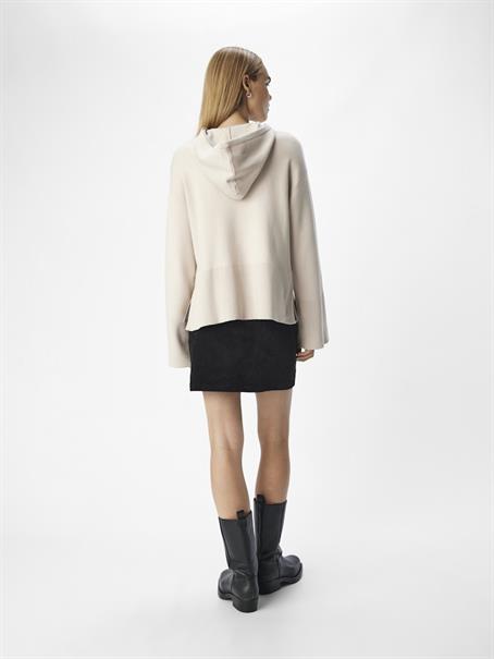 OBJREYNARD L/S LO KNIT HOODIE DIV silver gray