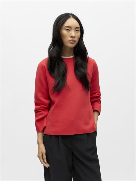 OBJREYNARD O-NECK PULLOVER NOOS poinsettia