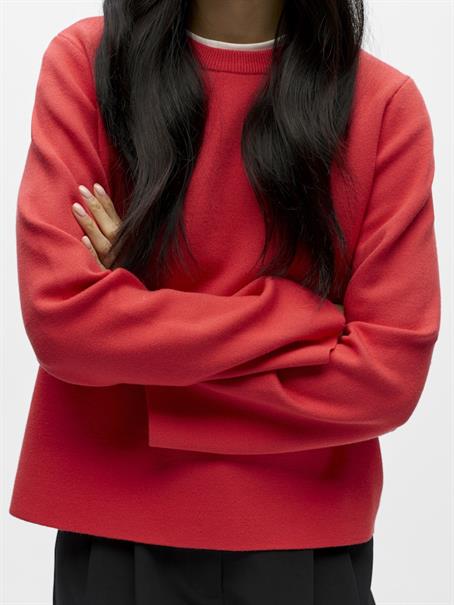 OBJREYNARD O-NECK PULLOVER NOOS poinsettia