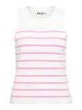 OBJREYNARD S/L RE KNIT TANK 145 ND cloud dancer
