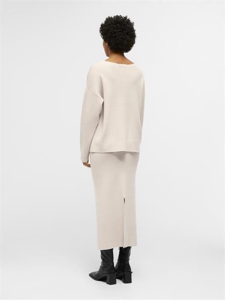 OBJREYNARD V-NECK PULLOVER NOOS silver gray