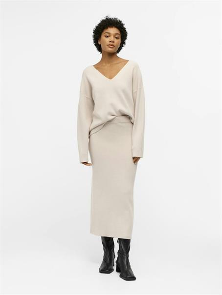 OBJREYNARD V-NECK PULLOVER NOOS silver gray