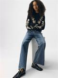 OBJROSIE MW WIDE JEANS NOOS medium blue denim