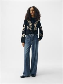 OBJROSIE MW WIDE JEANS NOOS medium blue denim