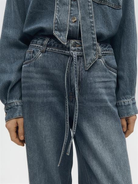 OBJROSIE MW WIDE JEANS NOOS medium blue denim