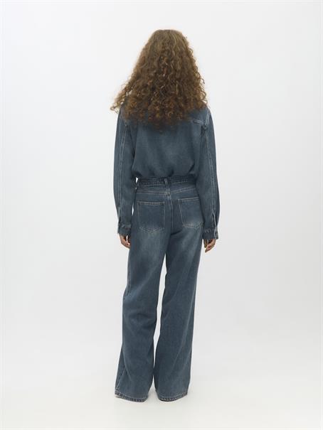 OBJROSIE MW WIDE JEANS NOOS medium blue denim