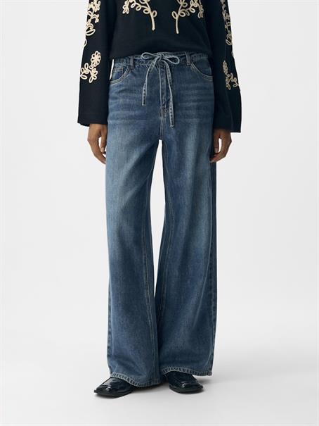OBJROSIE MW WIDE JEANS NOOS medium blue denim