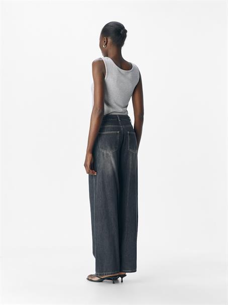 OBJROSIE MW WIDE JEANS NOOS medium grey denim