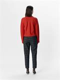 OBJSADIE L/S RE PULLOVER E AW FAIR 24 flame scarlet