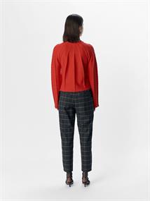 OBJSADIE L/S RE PULLOVER E AW FAIR 24 flame scarlet