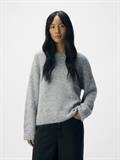 OBJSAGGIA LS LO PULLOVER NOOS medium grey melange
