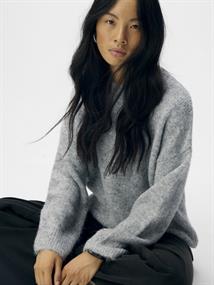 OBJSAGGIA LS LO PULLOVER NOOS medium grey melange
