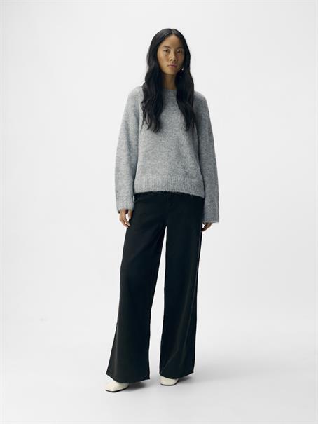 OBJSAGGIA LS LO PULLOVER NOOS medium grey melange