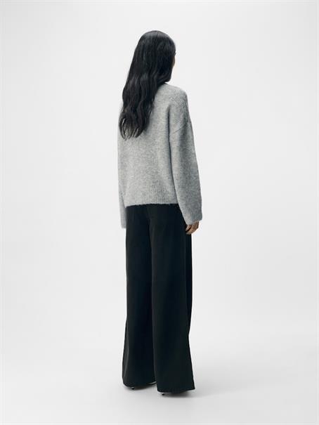 OBJSAGGIA LS LO PULLOVER NOOS medium grey melange