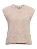 OBJSAGGIA RE KNIT VEST CARDIGAN NOOS humus
