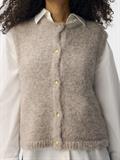 OBJSAGGIA RE KNIT VEST CARDIGAN NOOS humus