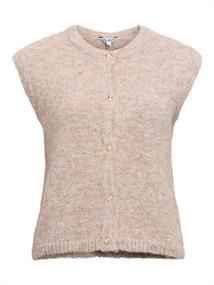 OBJSAGGIA RE KNIT VEST CARDIGAN NOOS humus