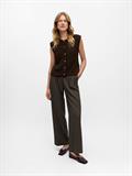 OBJSAGGIA RE KNIT VEST CARDIGAN NOOS seal brown