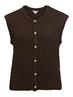 OBJSAGGIA RE KNIT VEST CARDIGAN NOOS seal brown