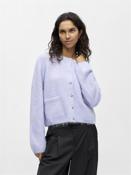 OBJSAGGIA RE L/S KNIT CARDIGAN NOOS baby lavender