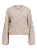 OBJSAGGIA RE L/S KNIT CARDIGAN NOOS humus