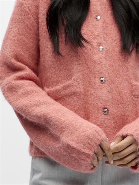 OBJSAGGIA RE L/S KNIT CARDIGAN NOOS lantana