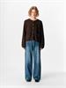 OBJSAGGIA RE L/S KNIT CARDIGAN NOOS seal brown