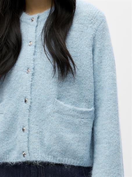 OBJSAGGIA RE L/S KNIT CARDIGAN NOOS winter sky