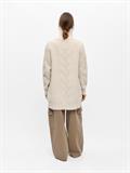 OBJSALLY L/S RE KNIT CARDIGAN NOOS humus