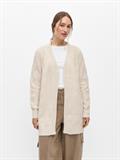 OBJSALLY L/S RE KNIT CARDIGAN NOOS humus