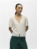 OBJSANNE 2/4 LO V-NECK TOP NOOS sandshell
